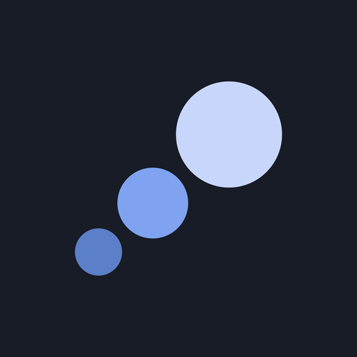 SnowDots app icon, dark